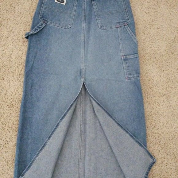 REVOLT JEANS SKIRT!... Blue Front Zip 5 Pocket Denim Straight Skirt - Picture 5 of 7